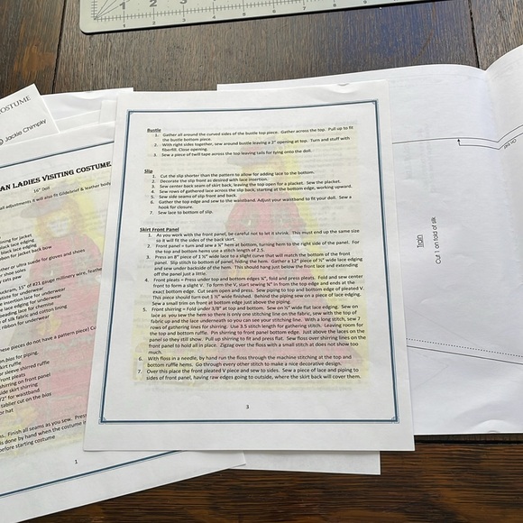 Visiting Costume for 16" French Fashion Doll, sewing pattern by Jacki Chimpky - Picture 5 of 5